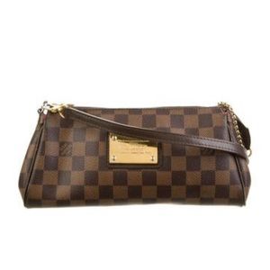 Louis Vuitton Damier Ebene Eva pochette with strap